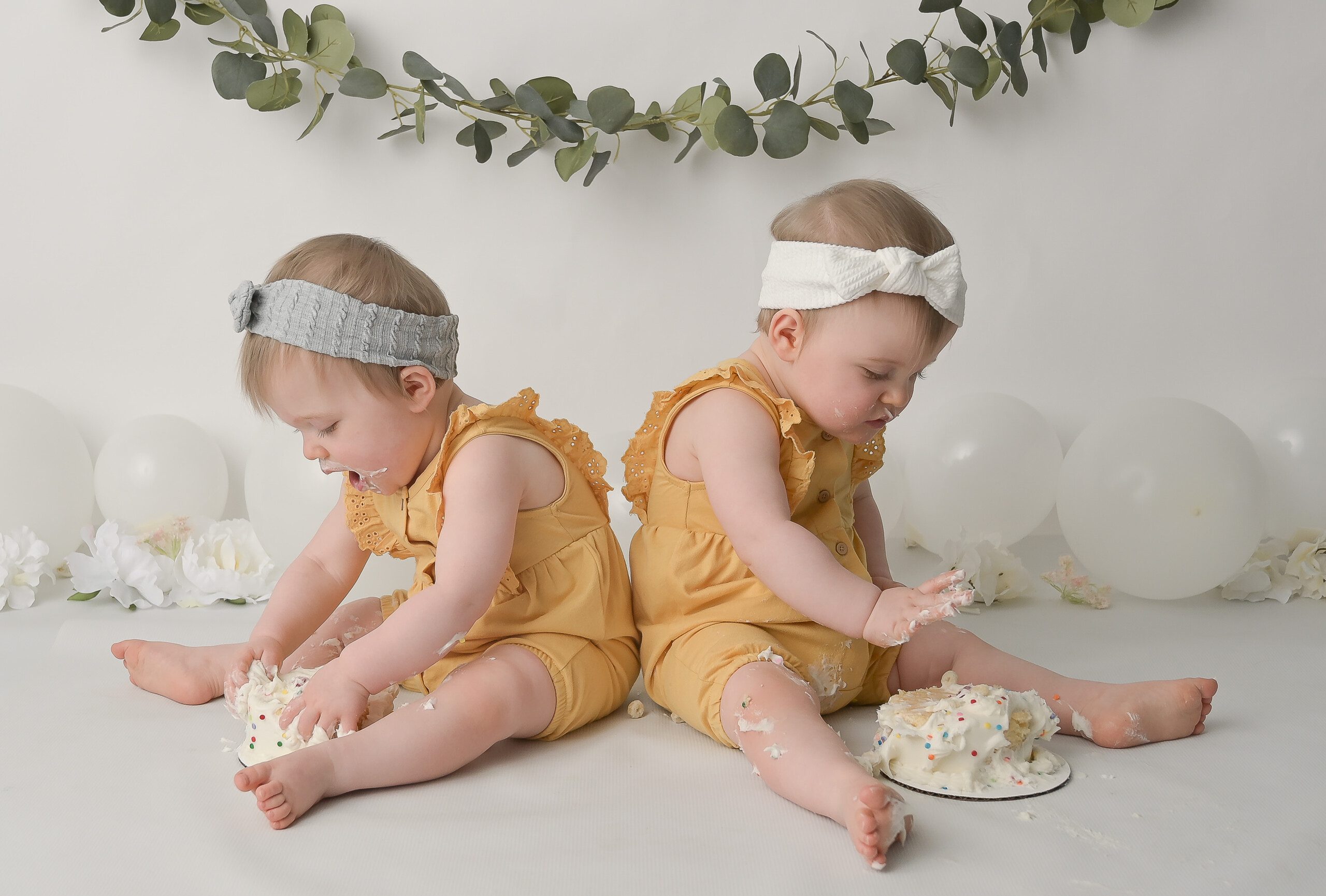 twins 1 year photography session
